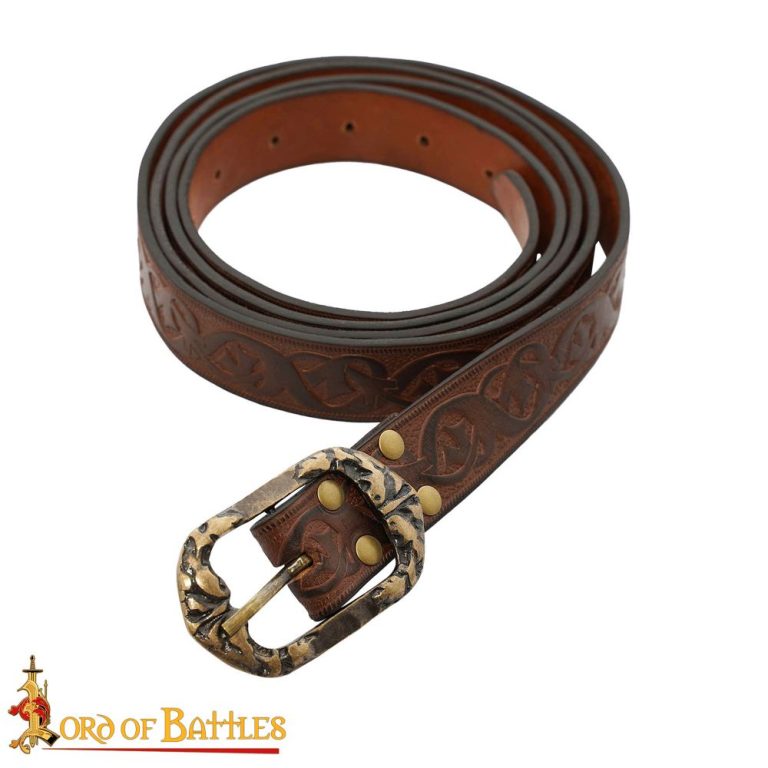 Handcrafted Fantasy Genuine Leather Belt Brown