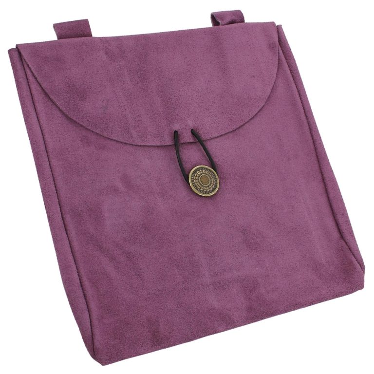 Hint of Royalty Purple Suede Leather Pouch