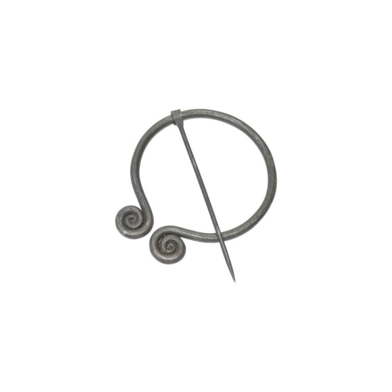 Iron Fibula Brooch with Spiraled Ends