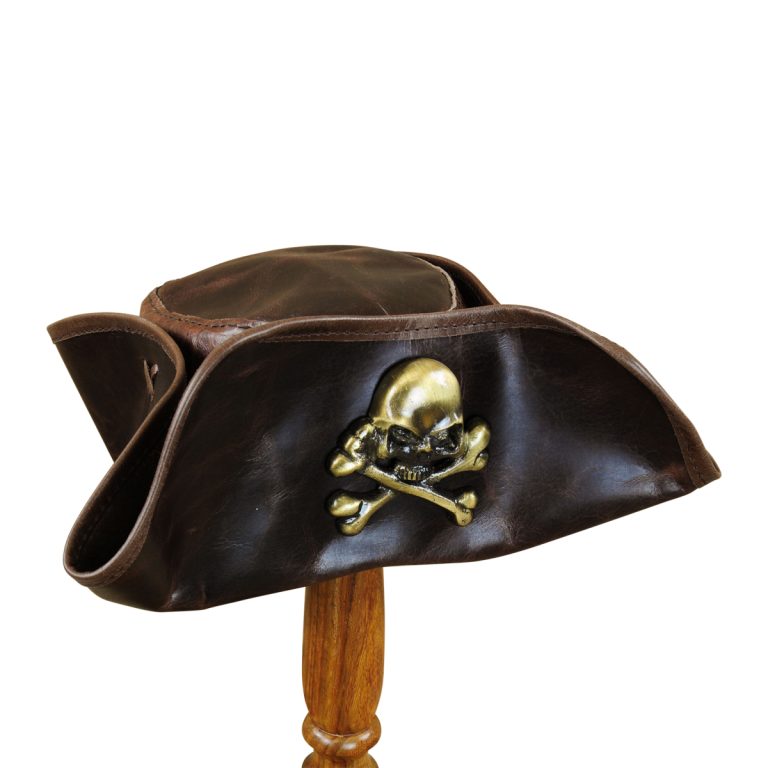 Jolly Roger Leather Hat