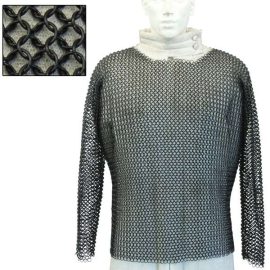 Knights Medieval Hauberk Full Sleeve Blackened