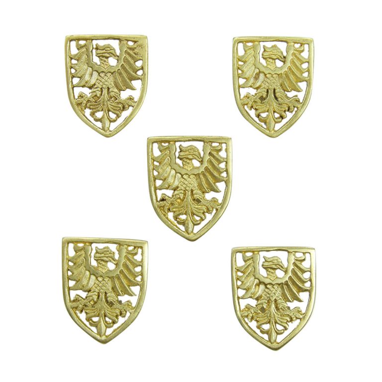 Large Eagle Shield Belt Studs / Conchos - Set of 5