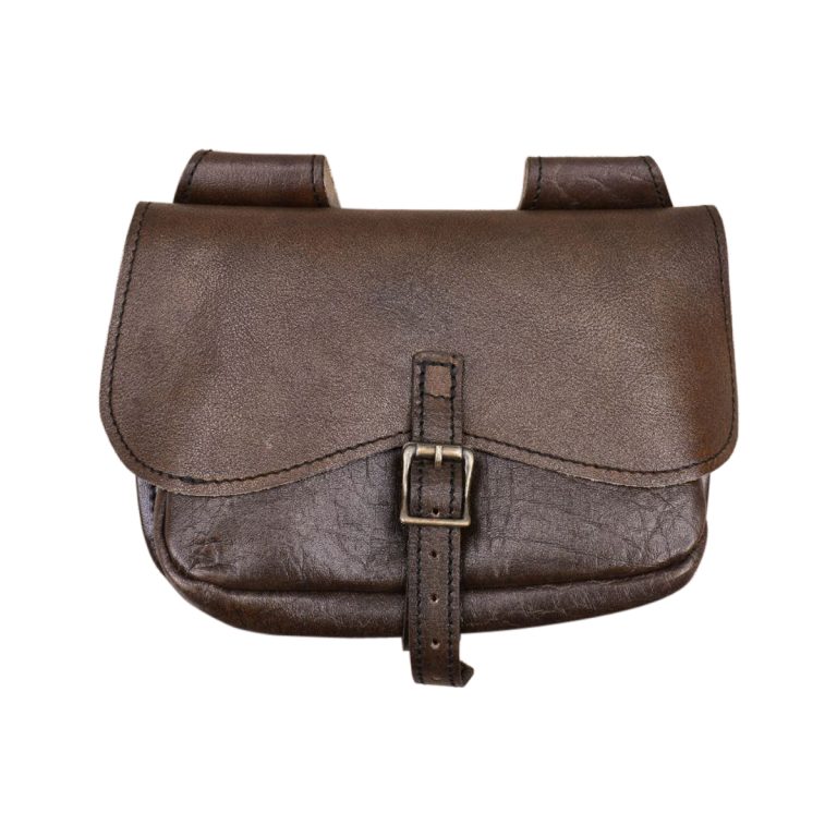Large Medieval Leather Belt Pouch