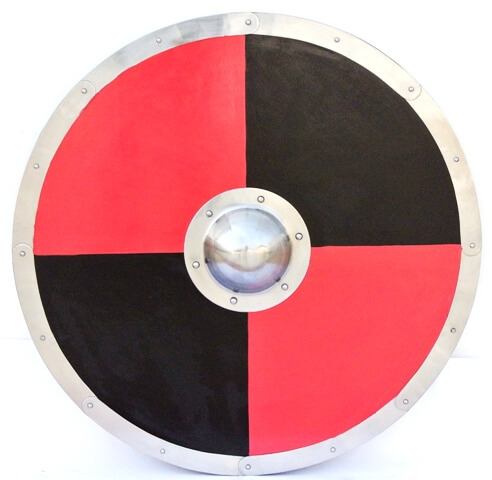 Large Painted Dark Ages Viking Shield