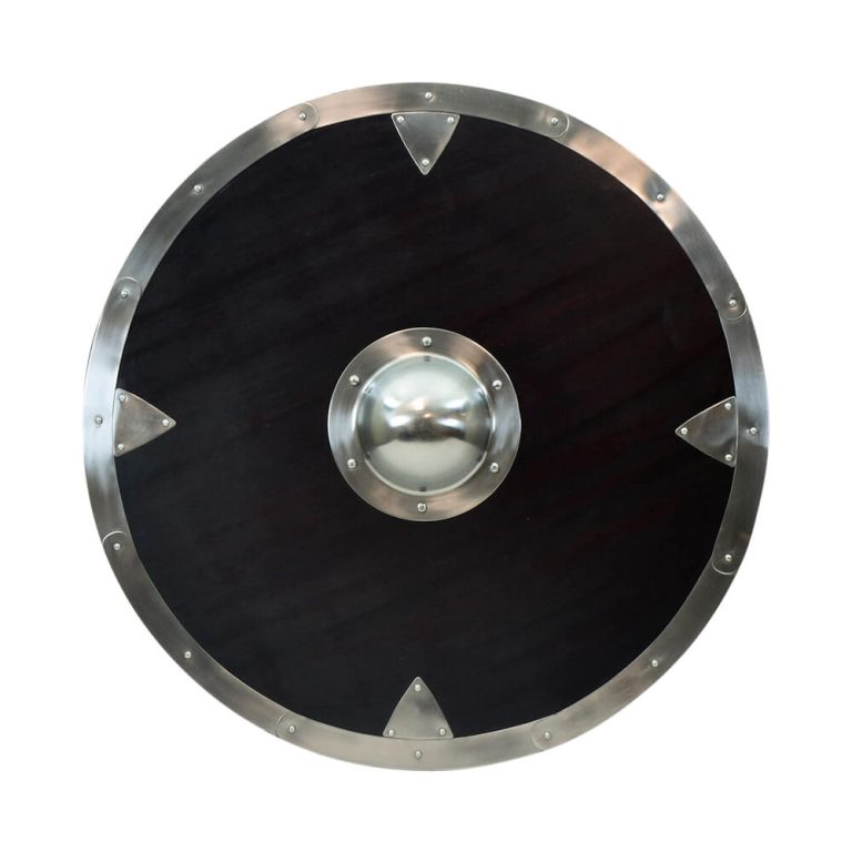 Large Viking Shield with Steel Rim and Boss