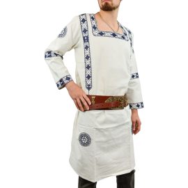 Late Roman Embroidered Tunic  Dark Blue