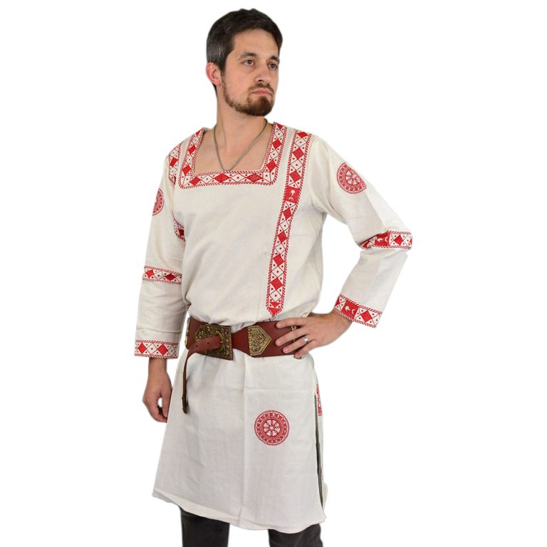 Late Roman Embroidered Tunic Red