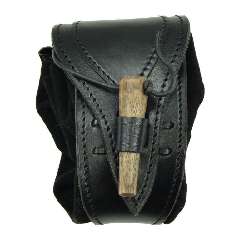 Leather Belt Pouch with Toggle