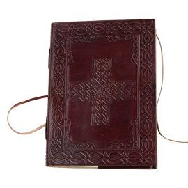 Leather-Bound Celtic Cross Journal