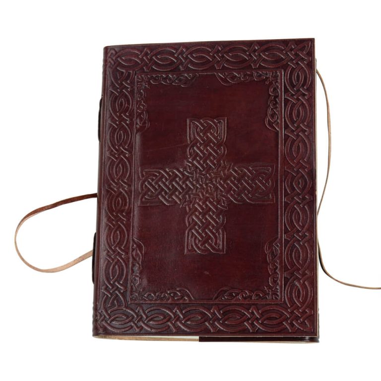 Leather-Bound Celtic Cross Journal