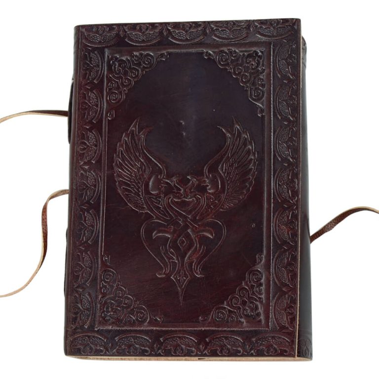 Leather-Bound Journal - Celtic Heart Guardian Eagles