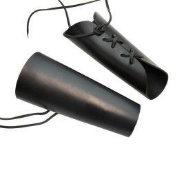 Leather Bracers - Black
