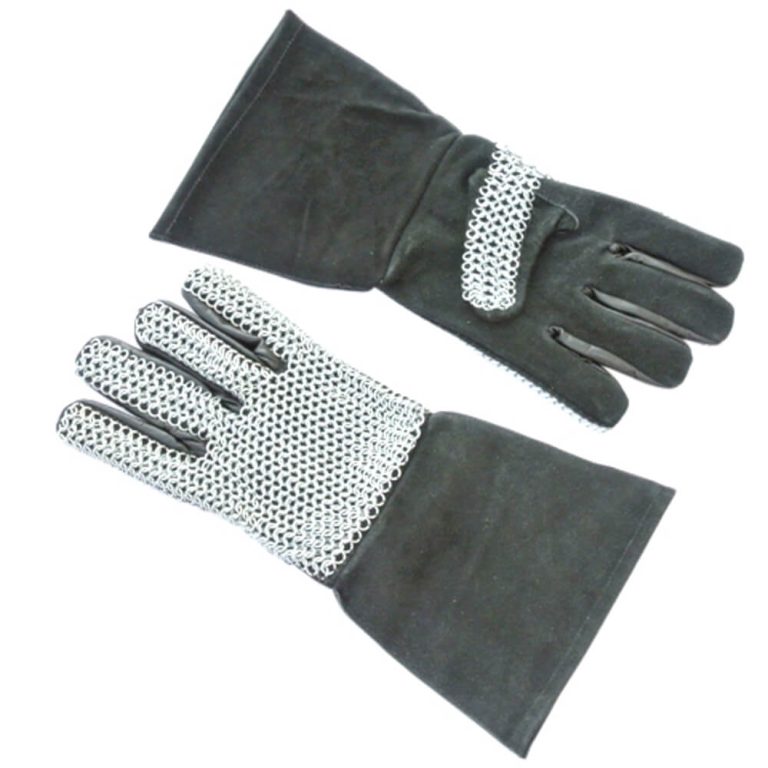 Leather Gloves with Chainmail