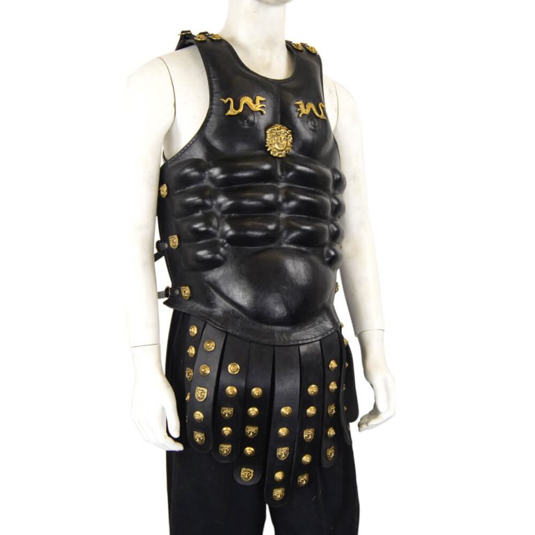 Leather Muscle Armor with Studded Tassets