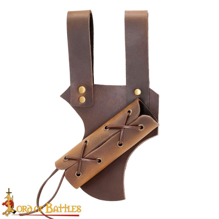 Leather Sword Frog - Brown