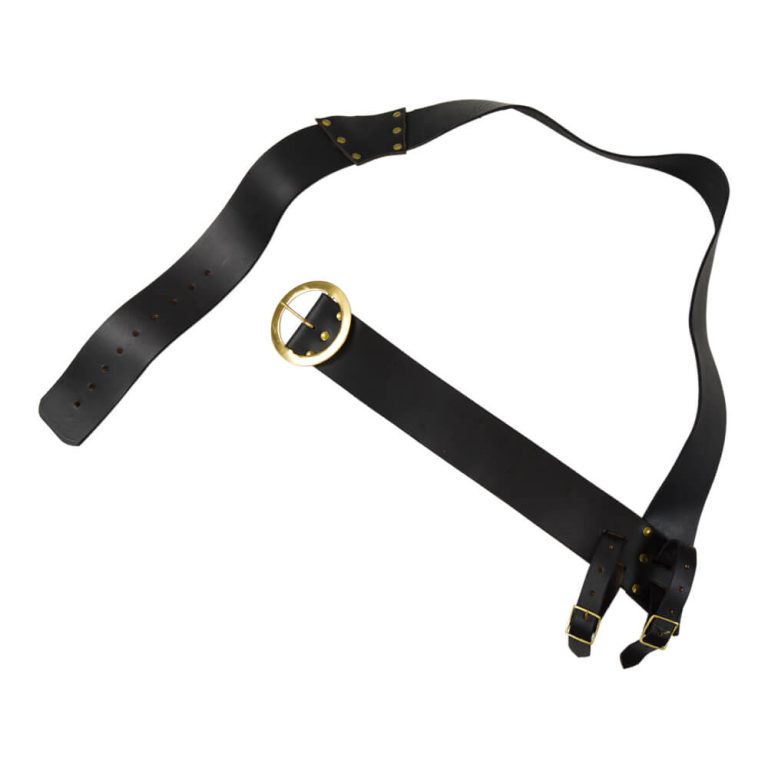 Leather Twin-Buckle Baldric - Right Handed