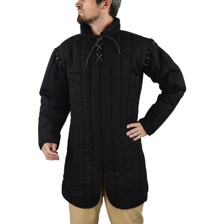 Light Gambeson with Removable Laced Arms Black