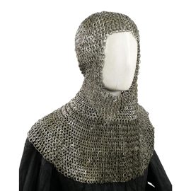 Mail Coif  Flat Ring Riveted  Solid Flat Rings  Mild Steel