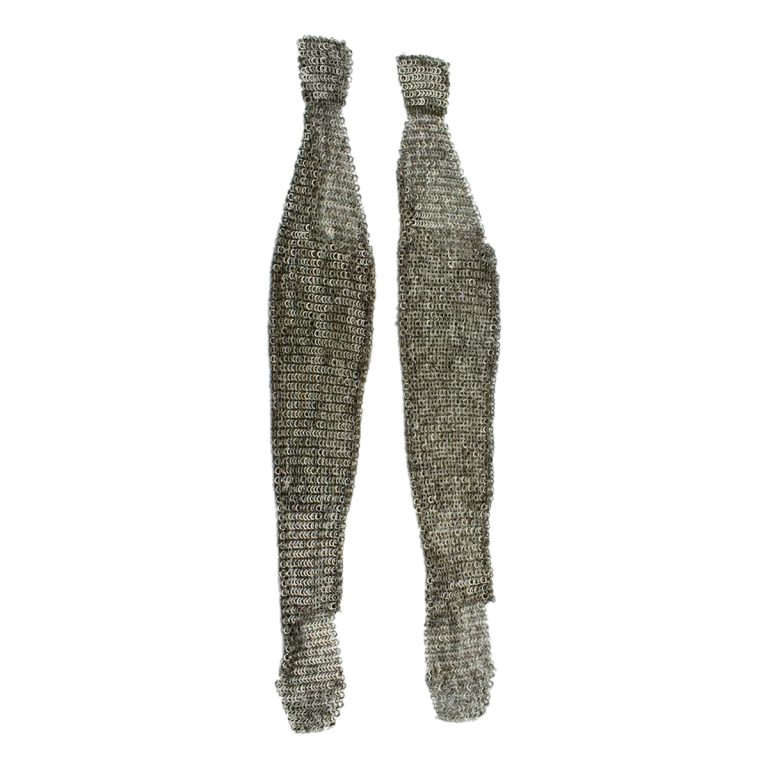 Mail Leggings  Alternating Dome Riveted  Stainless Steel Flat Rings