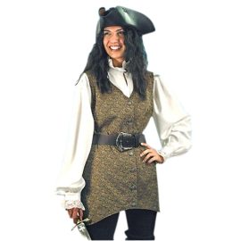 Mary Read Brocade Pirate Vest
