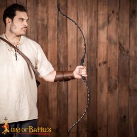 Medieval Archers Leather Bracer for Left Arm - Single Bracer - Brown