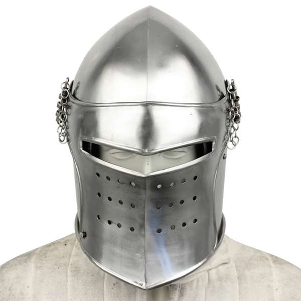 Medieval Detachable Visor Barbute