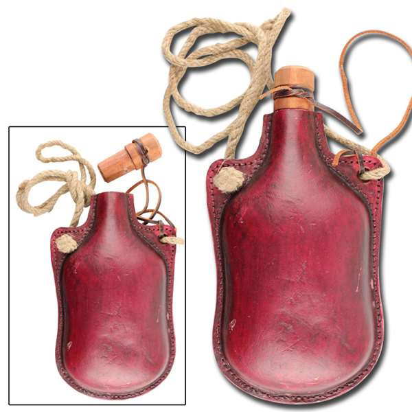 Medieval Leather Costrel