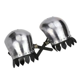 Medieval Pauldrons - Mountable Upgrade for Chainmail and Padded Armor - 16 Gauge Steel