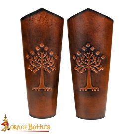 Men of the West Genuine Leather Bracers Set  Brown