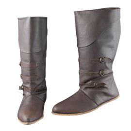 Mid Calf Leather Boots
