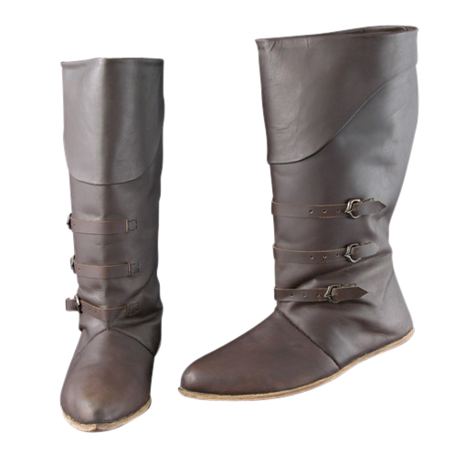 Mid Calf Leather Boots