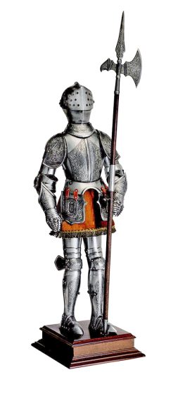 Miniature 16th Century Spanish Suit of Armor with Halberd
