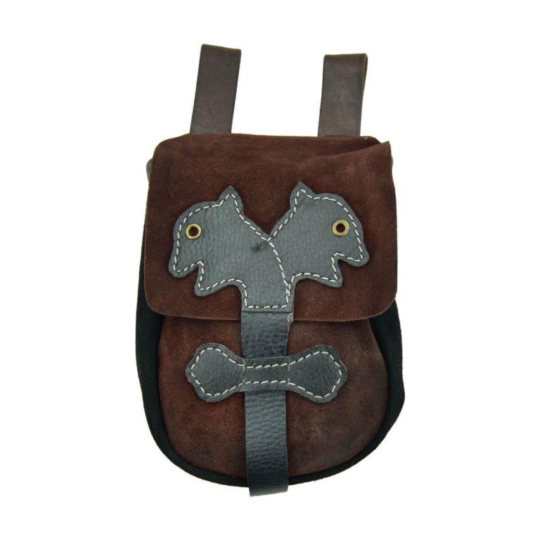 Norse Dragons Leather Belt Pouch