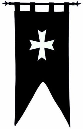 Templar Knight Order of the Hospitallers of St.John Banner by Marto