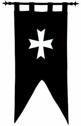 Templar Knight Order of the Hospitallers of St.John Banner by Marto (Double faced)