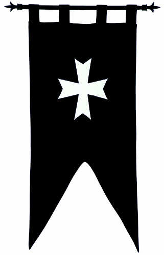 Templar Knight Order of the Hospitallers of St.John Banner by Marto (Double faced)