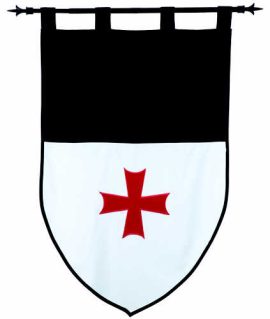 Templar Knight Order of the Templars Banner by Marto (Double faced)