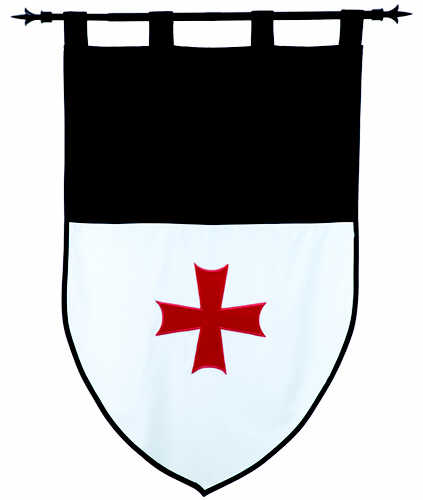 Templar Knight Order of the Templars Banner by Marto (Double faced)