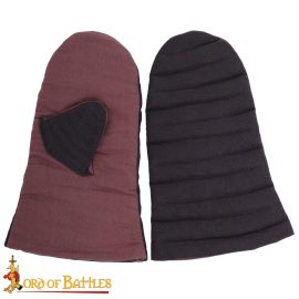 Padded Gambeson Mitten Gauntlets - Black