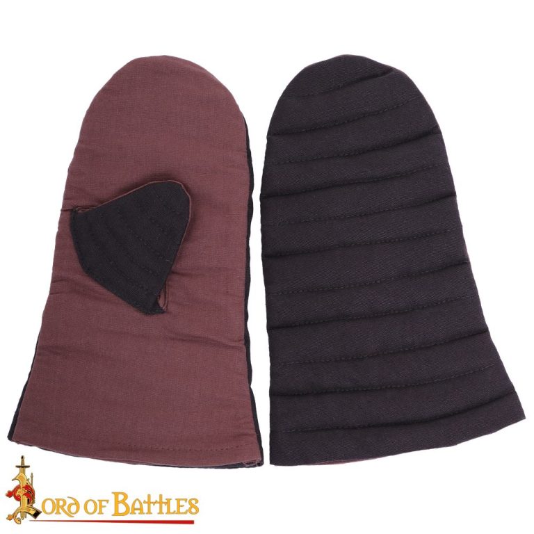 Padded Gambeson Mitten Gauntlets - Black