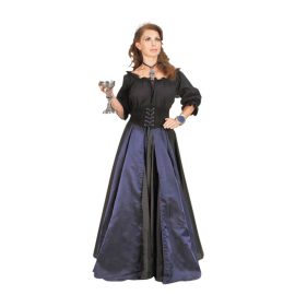 Pinwheel Panel Skirt with Suede Corset Belt