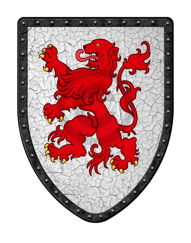 Red Lion Shield - Digital Artwork