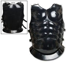 Roman Conqueror Muscle Cuirass Black Steel Breastplate