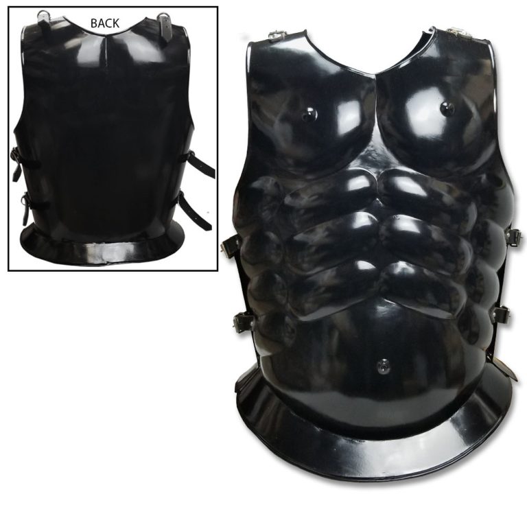 Roman Conqueror Muscle Cuirass Black Steel Breastplate