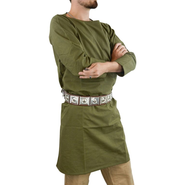 Roman Cotton Tunic Olive Green