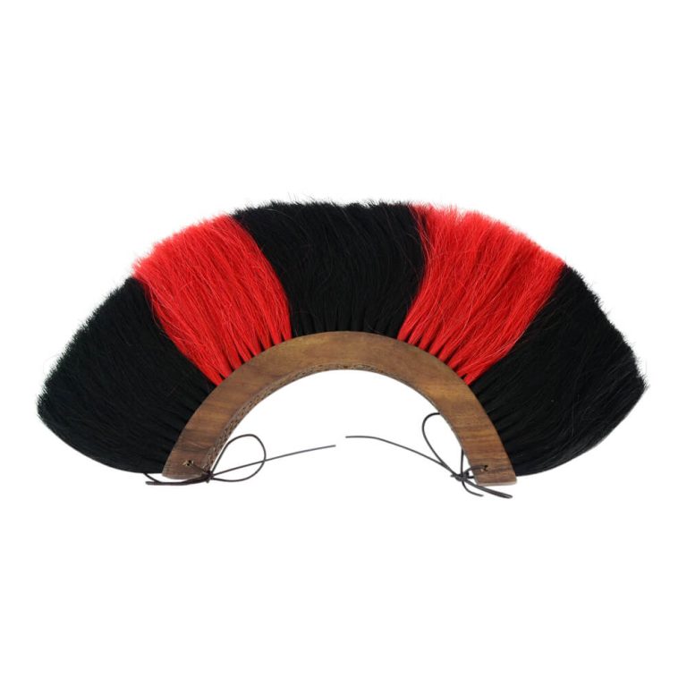 Roman Crest - Red and Black - Wood Base