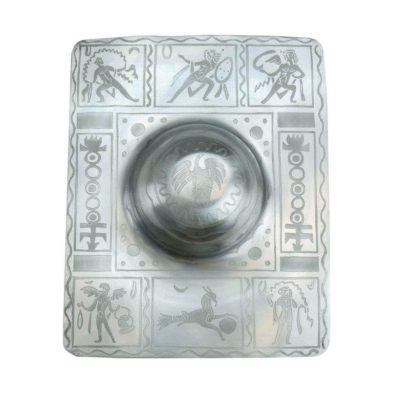 Roman Etched Shield Boss - 20 Gauge Steel