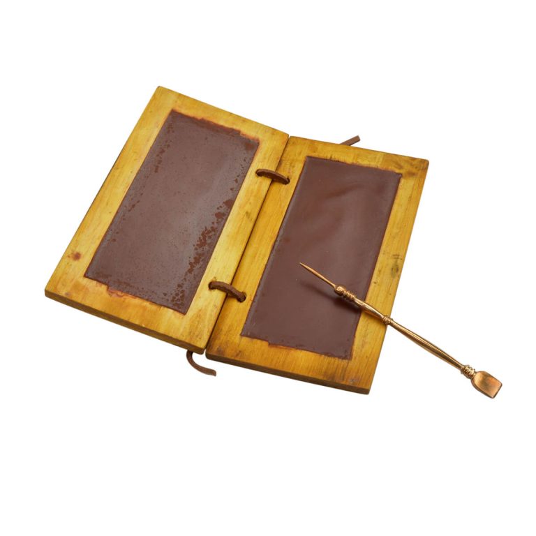 Roman Wax Writing Tablet with Bronze Stylus
