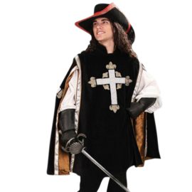 Royal Musketeer Black Velvet Tabard