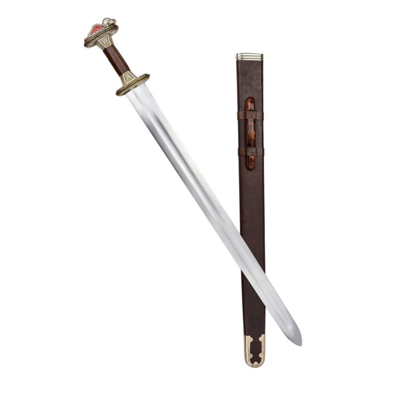 Scandinavian Vendel Chieftain's Sword - Tin Plated with Brass Hilt Accents
